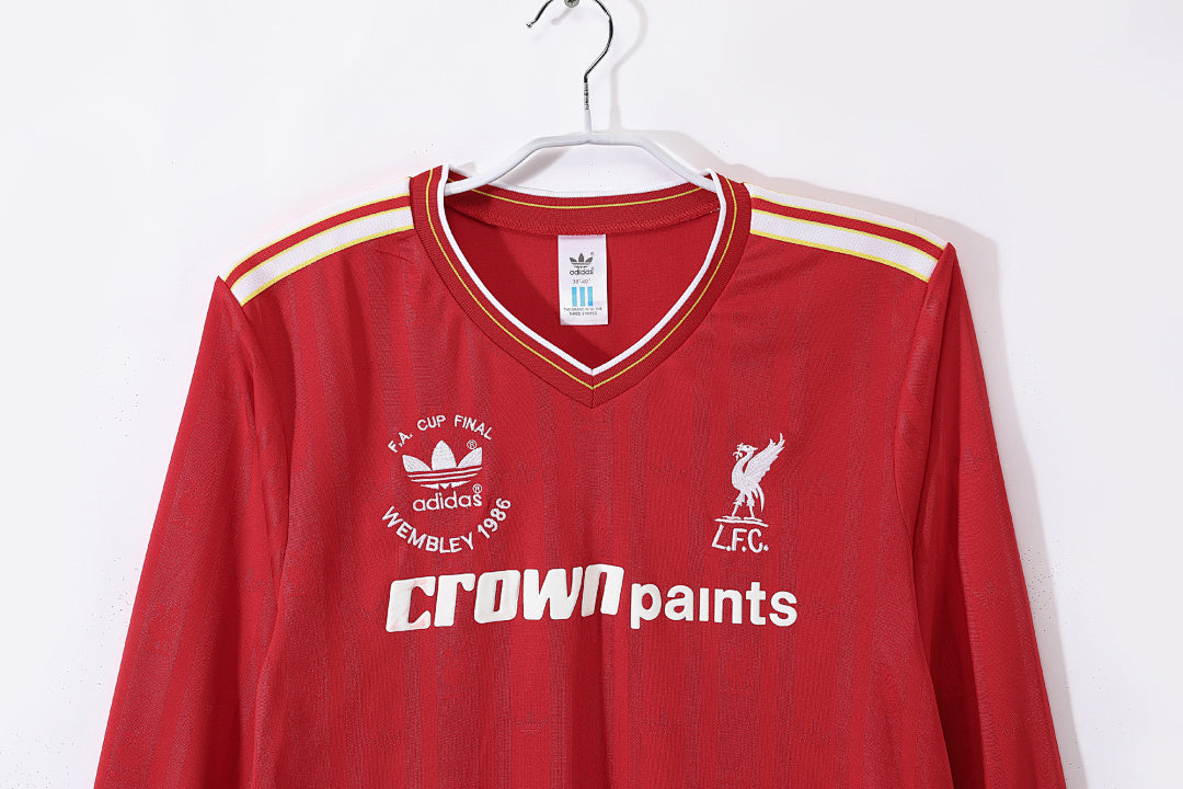 86/87 Liverpool Long Sleeve Home Retro Jersey