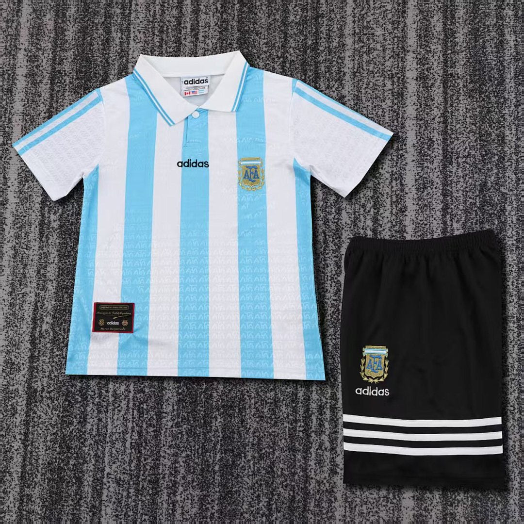 1994 Argentina Home Retro Kids Jersey
