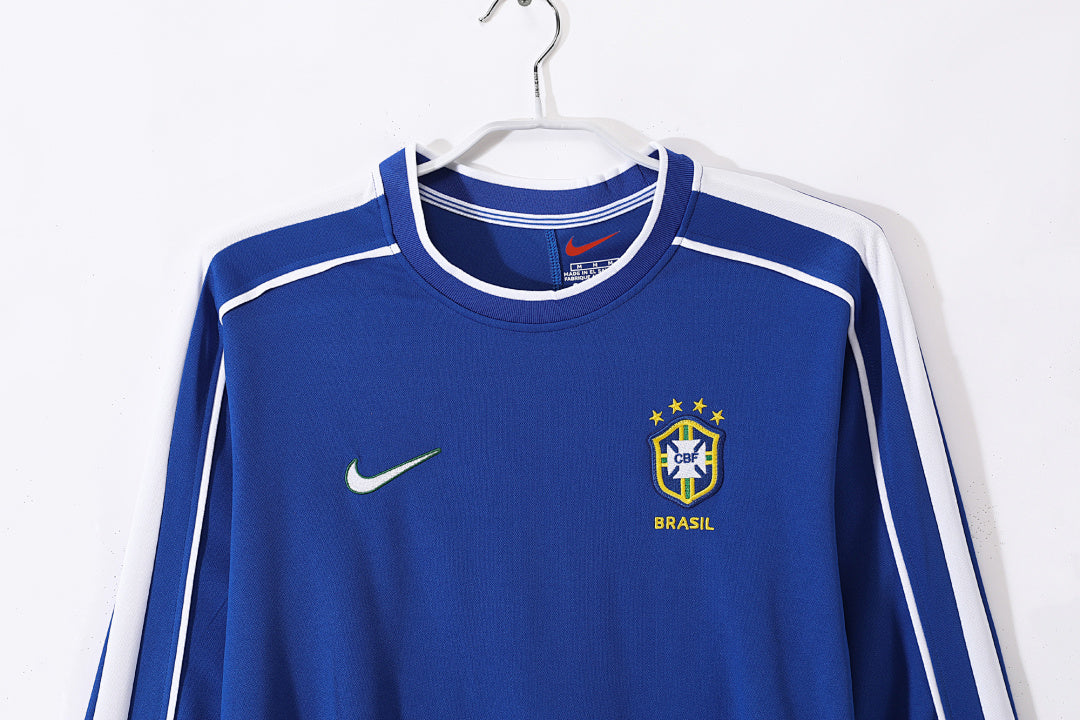 1998 Brazil Long Sleeve Away Retro Jersey
