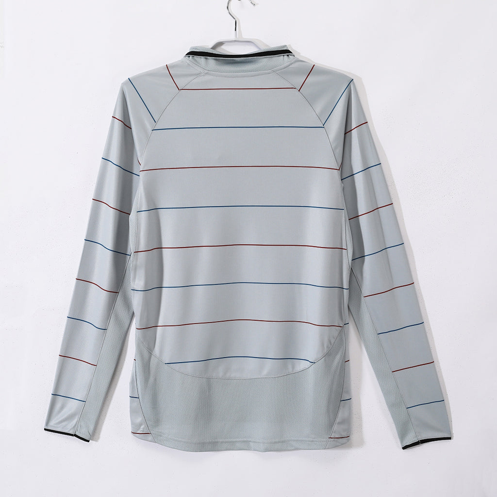 03/04 Barcelona Long Sleeve Away Retro Jersey