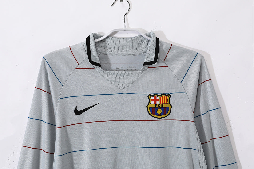 03/04 Barcelona Long Sleeve Away Retro Jersey
