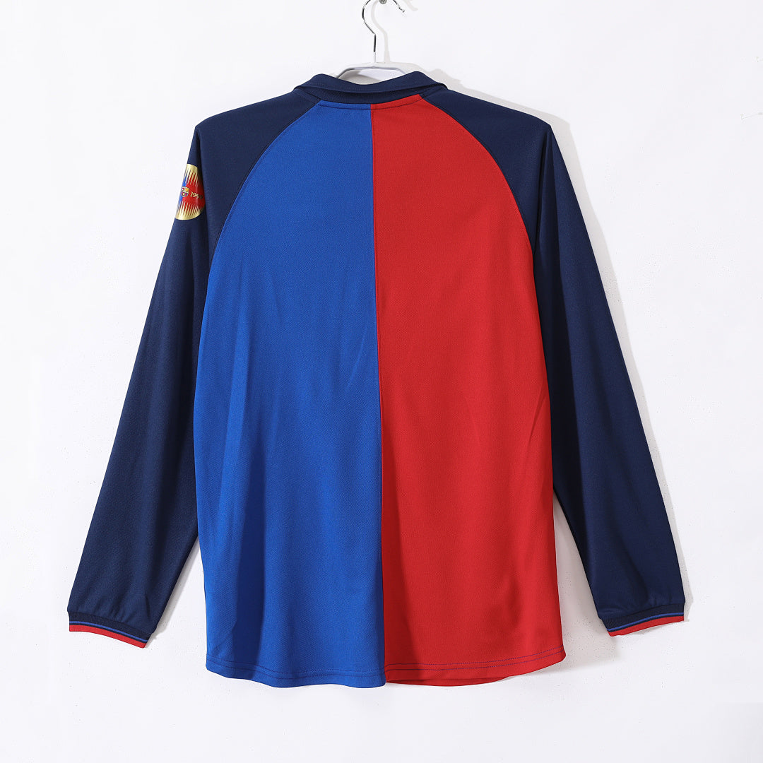 Barcelona 100th Anniversary Long Sleeve Retro Jersey