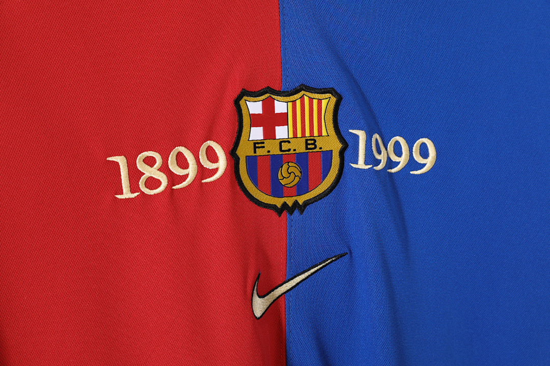 Barcelona 100th Anniversary Long Sleeve Retro Jersey