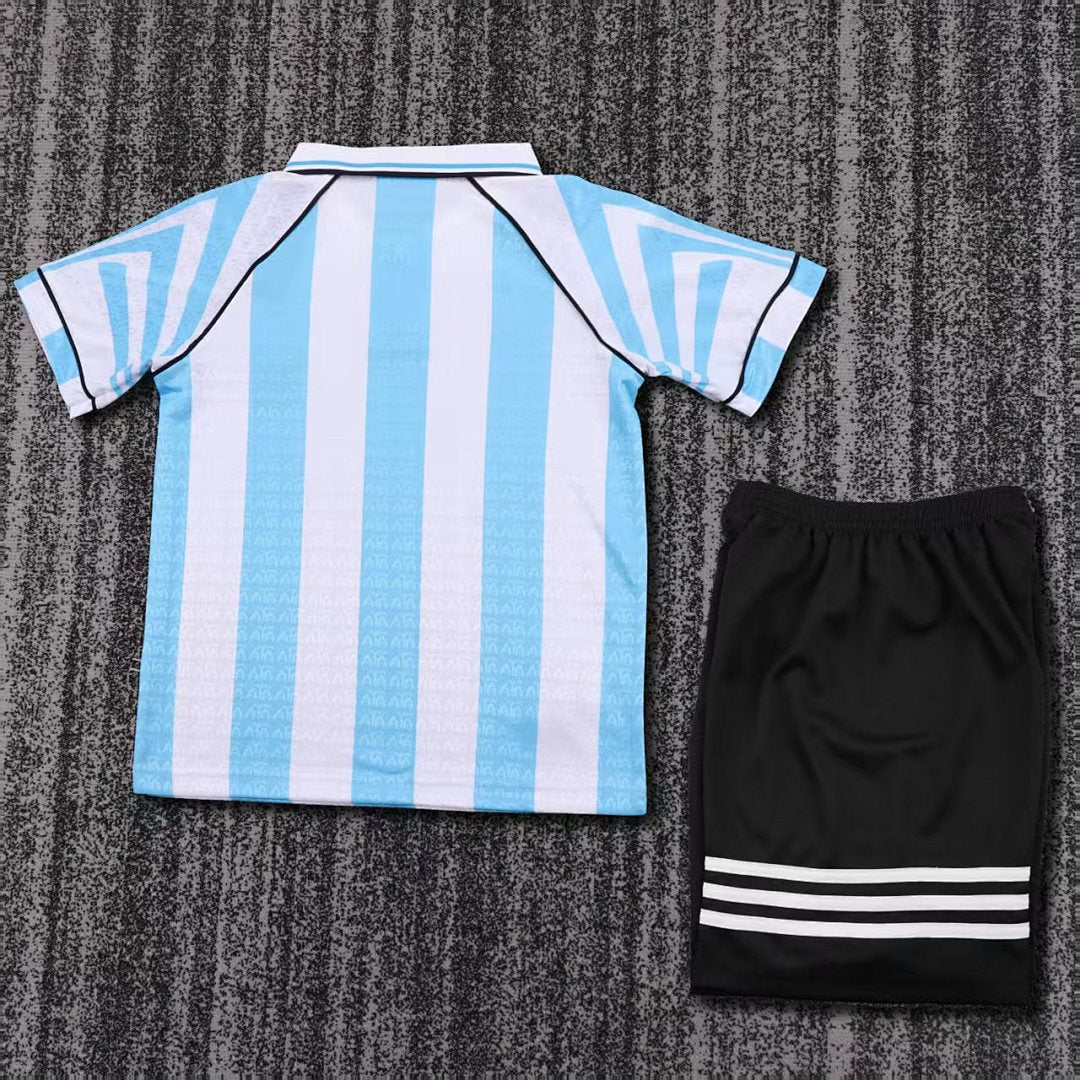 1996 Argentina Home Retro Kids Jersey