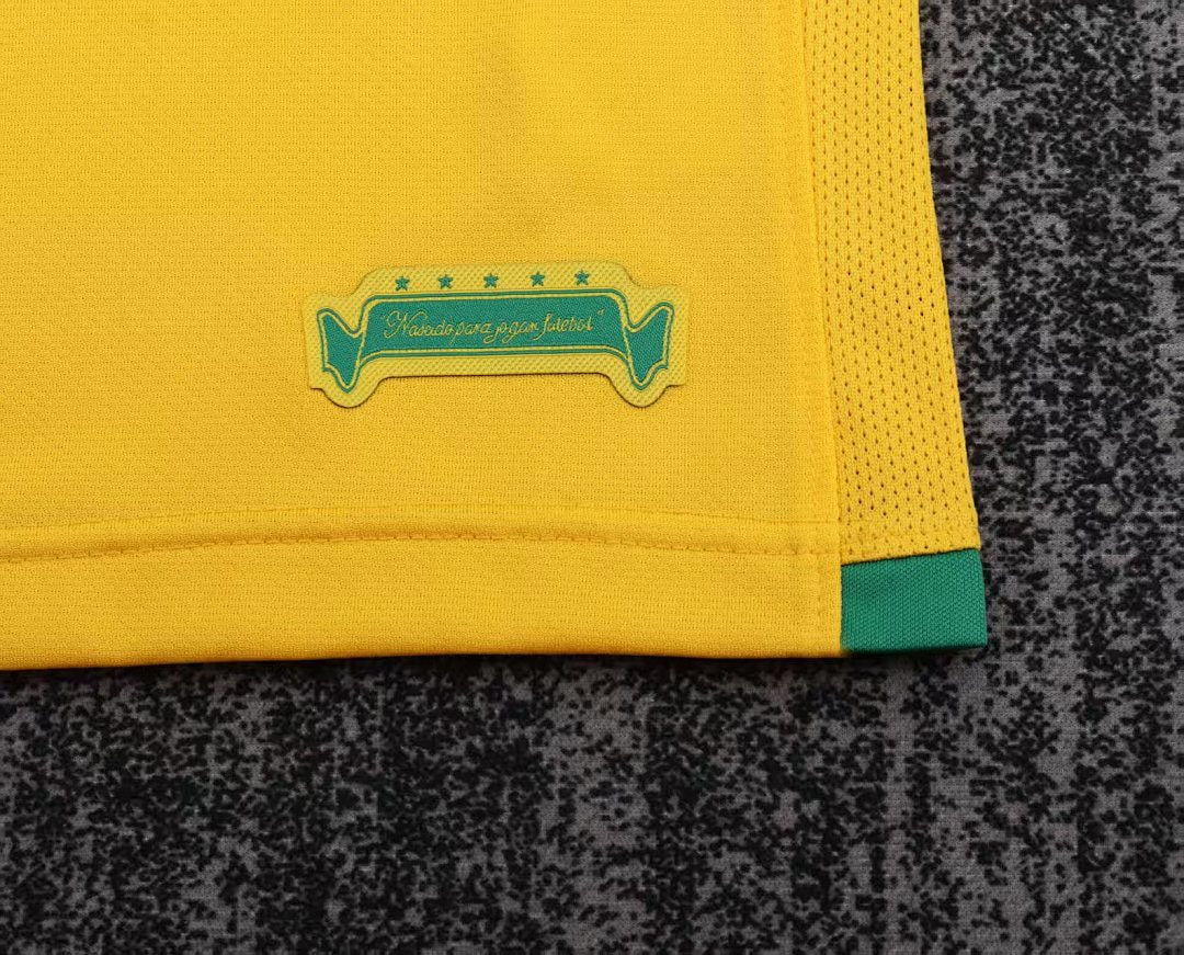 2006 Brazil Home Retro Kids Jersey