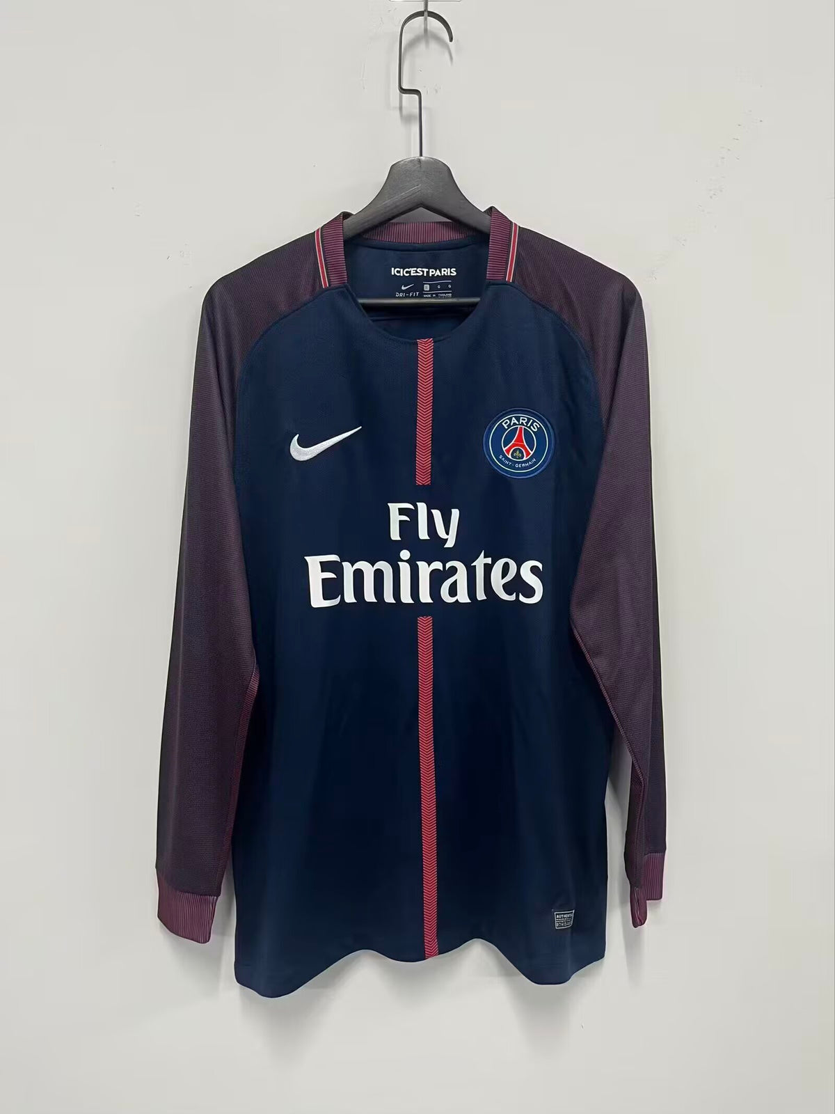 17/18 PSG Long Sleeve Home Retro Jersey