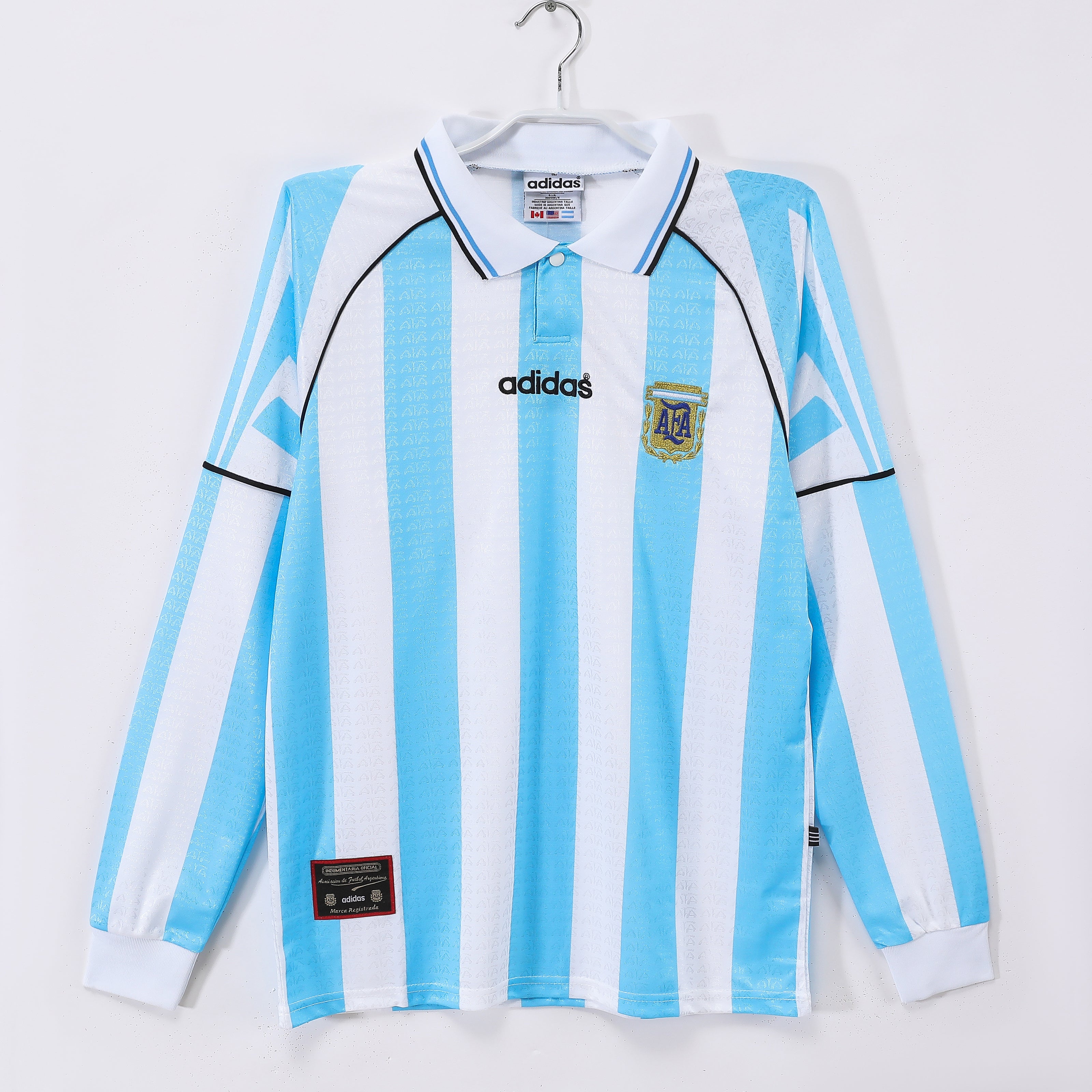 96/97 Argentina Long Sleeve Home Retro Jersey