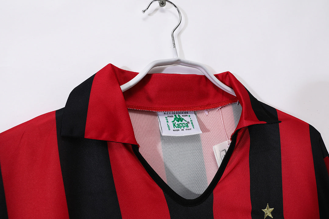 88/89 AC Milan Long Sleeve Home Retro Jersey