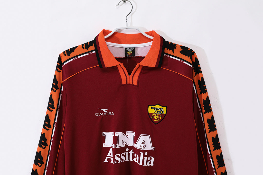 98/99 Roma Long Sleeve Home Retro Jersey