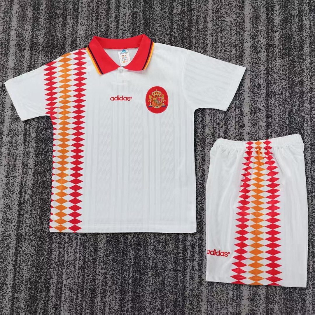 1994 Spain Away Retro Kids Jersey
