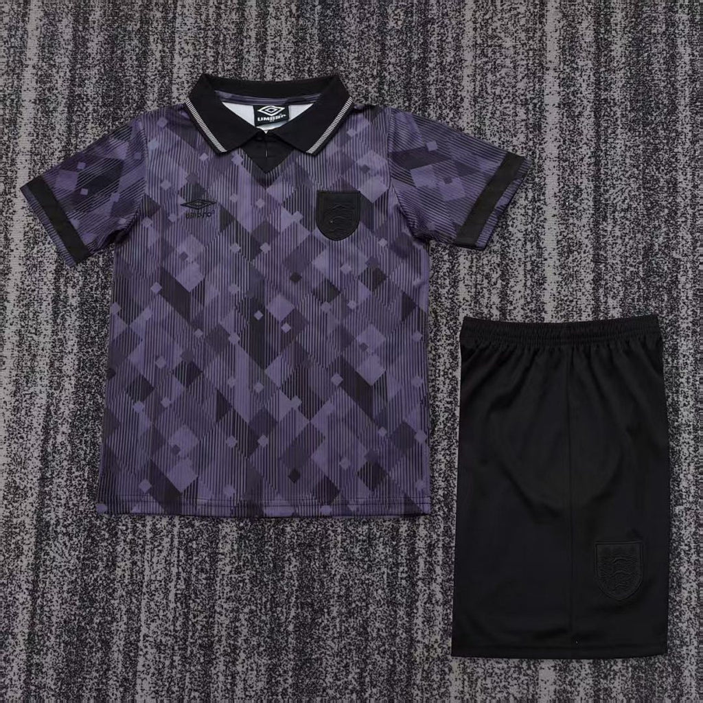 1990 England Purple Special Retro Kids Jersey