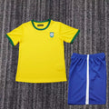 1970 Brazil Home Retro Kids Jersey