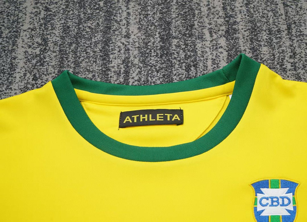 1970 Brazil Home Retro Kids Jersey