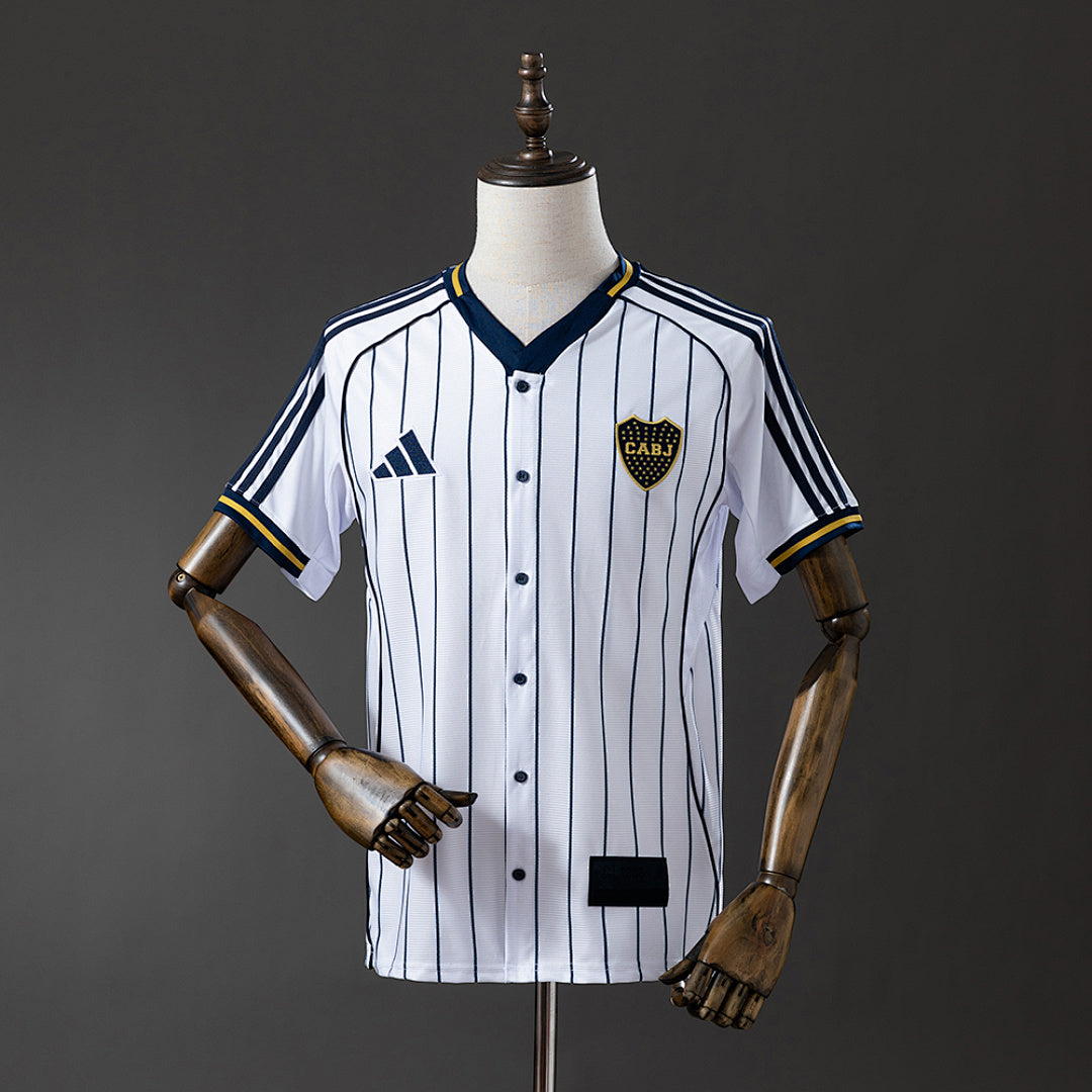 25/26 Boca Juniors White Pinstripe Special Jersey