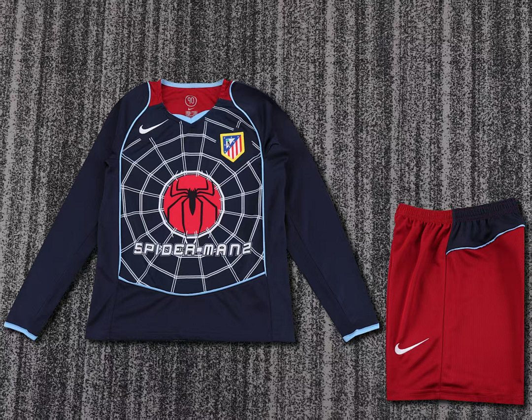 04/05 Atletico Madrid Away Long Sleeve Retro Kids Jersey