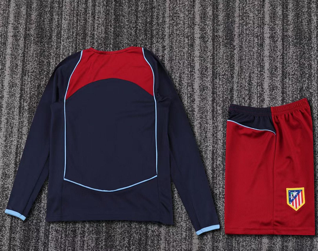 04/05 Atletico Madrid Away Long Sleeve Retro Kids Jersey