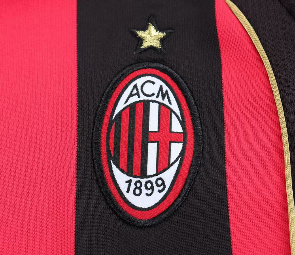 06/07 AC Milan Home Long Sleeve Retro Kids Jersey