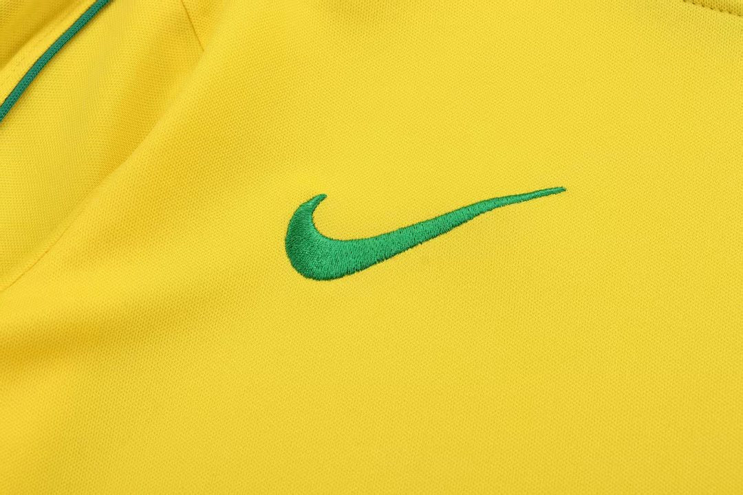 1998 Brazil Home Long Sleeve Retro Kids Jersey