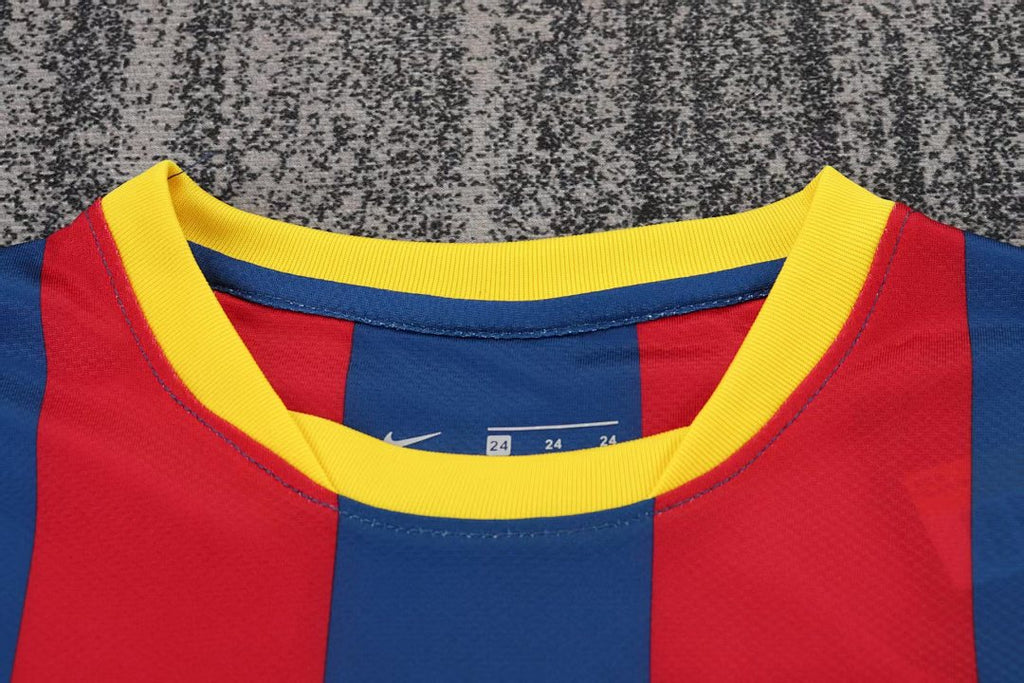 10/11 Barcelona Home Long Sleeve Retro Kids Jersey