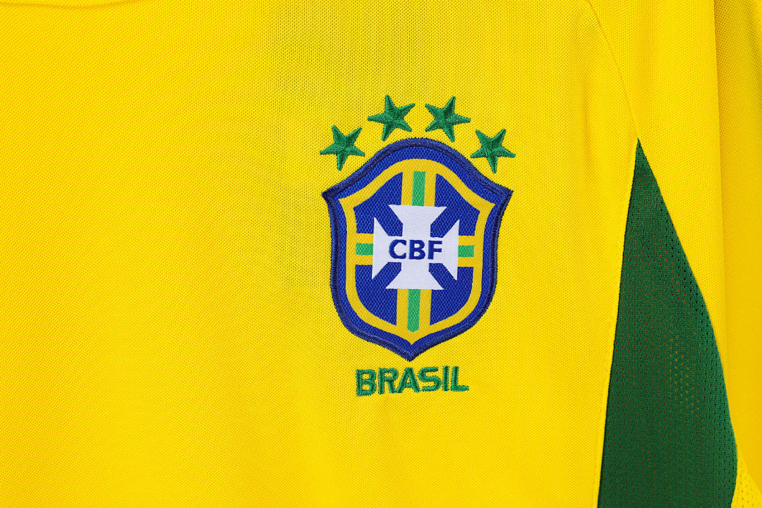 2002 Brazil Long Sleeve Home Retro Jersey