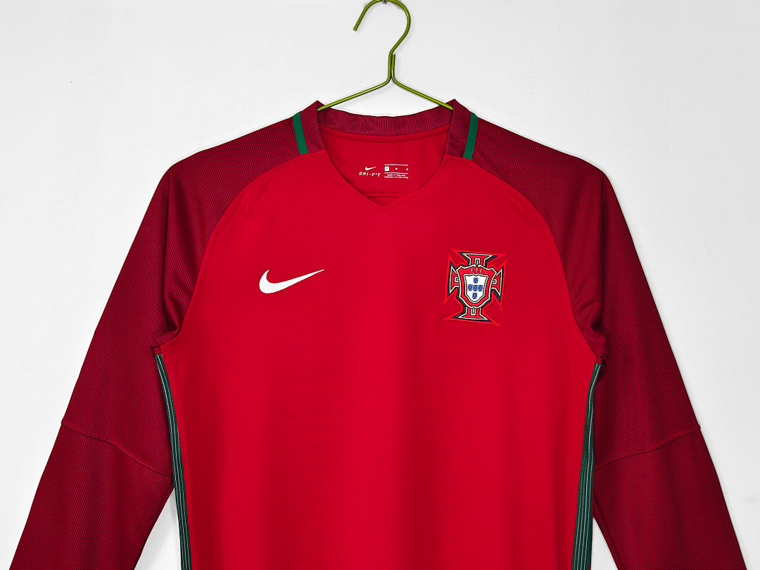 2016 Portugal Long Sleeve Home Retro Jersey