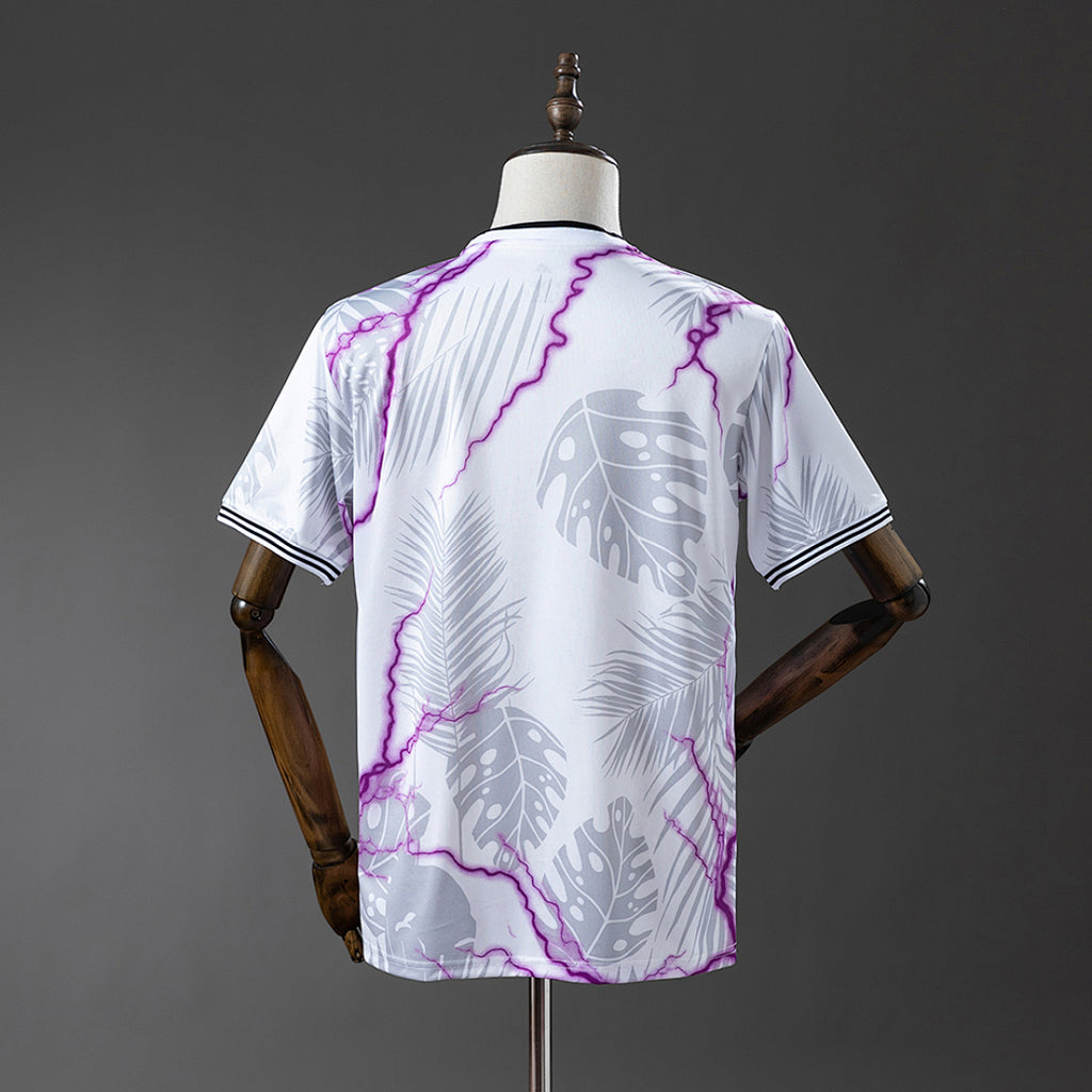 25/26 Real Madrid White Purple Floral Special Jersey