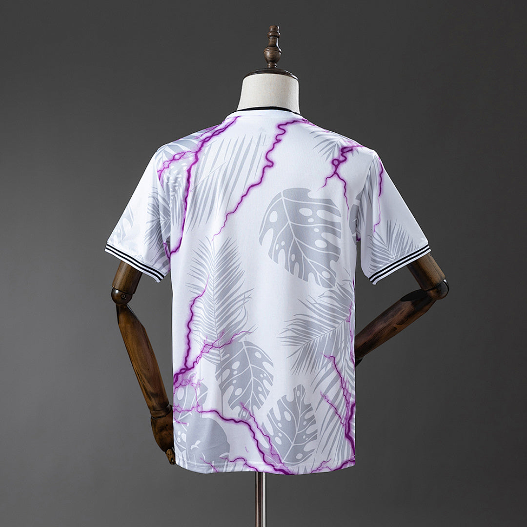 25/26 Real Madrid White Purple Floral Special Jersey