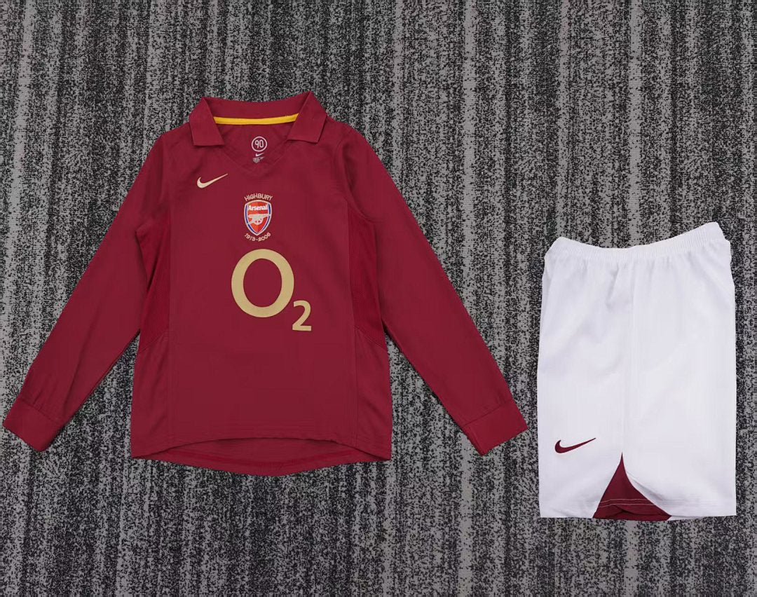 05/06 Arsenal Home Long Sleeve Retro Kids Jersey