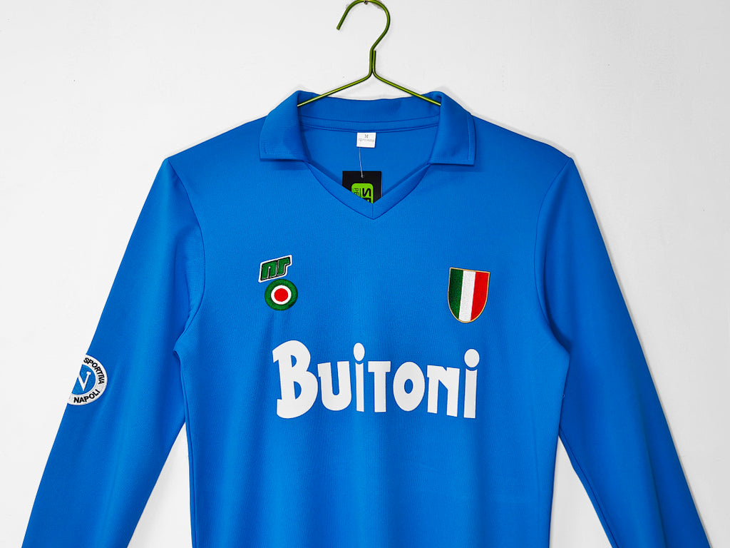 87/88 Napoli Long Sleeve Home Retro Jersey