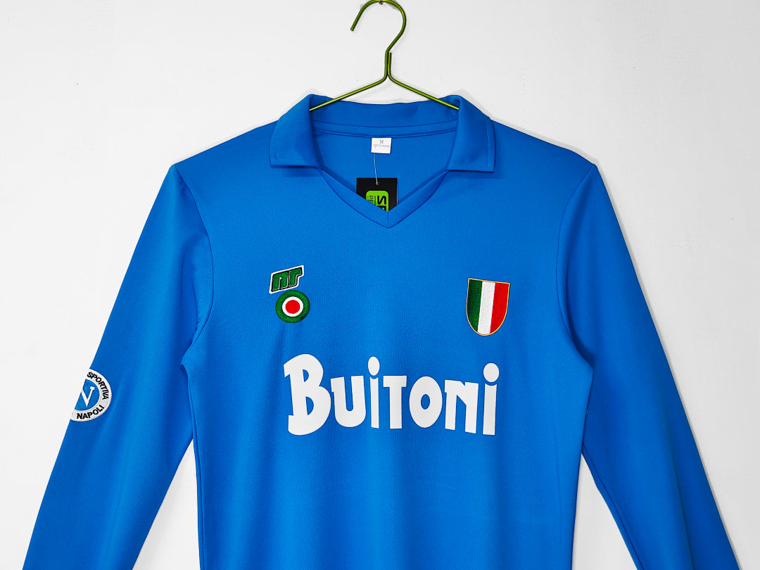 87/88 Napoli Long Sleeve Home Retro Jersey