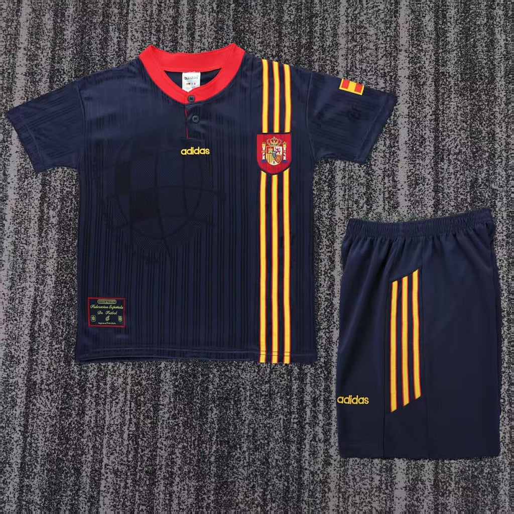 1996 Spain Away Retro Kids Jersey