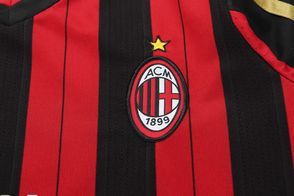 13/14 AC Milan Home Long Sleeve Retro Kids Jersey