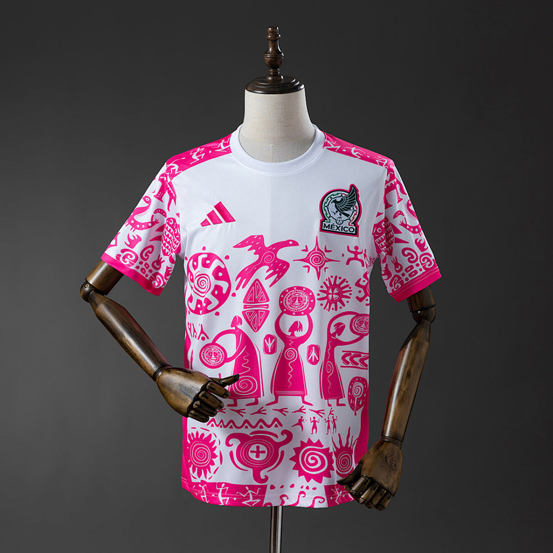 2025 Mexico Pink Folk Art Special Jersey