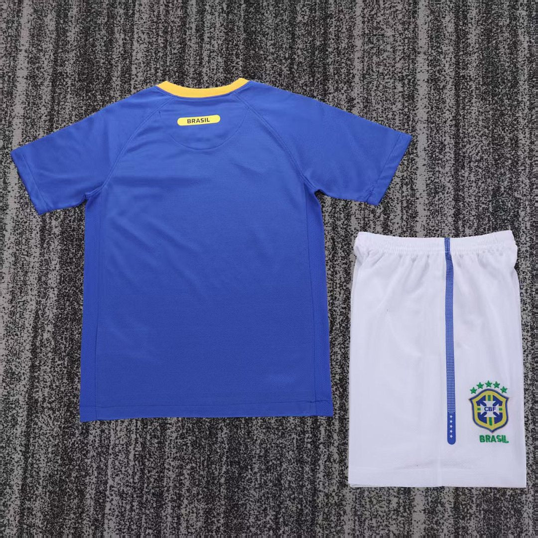 2010 Brazil Away Retro Kids Jersey