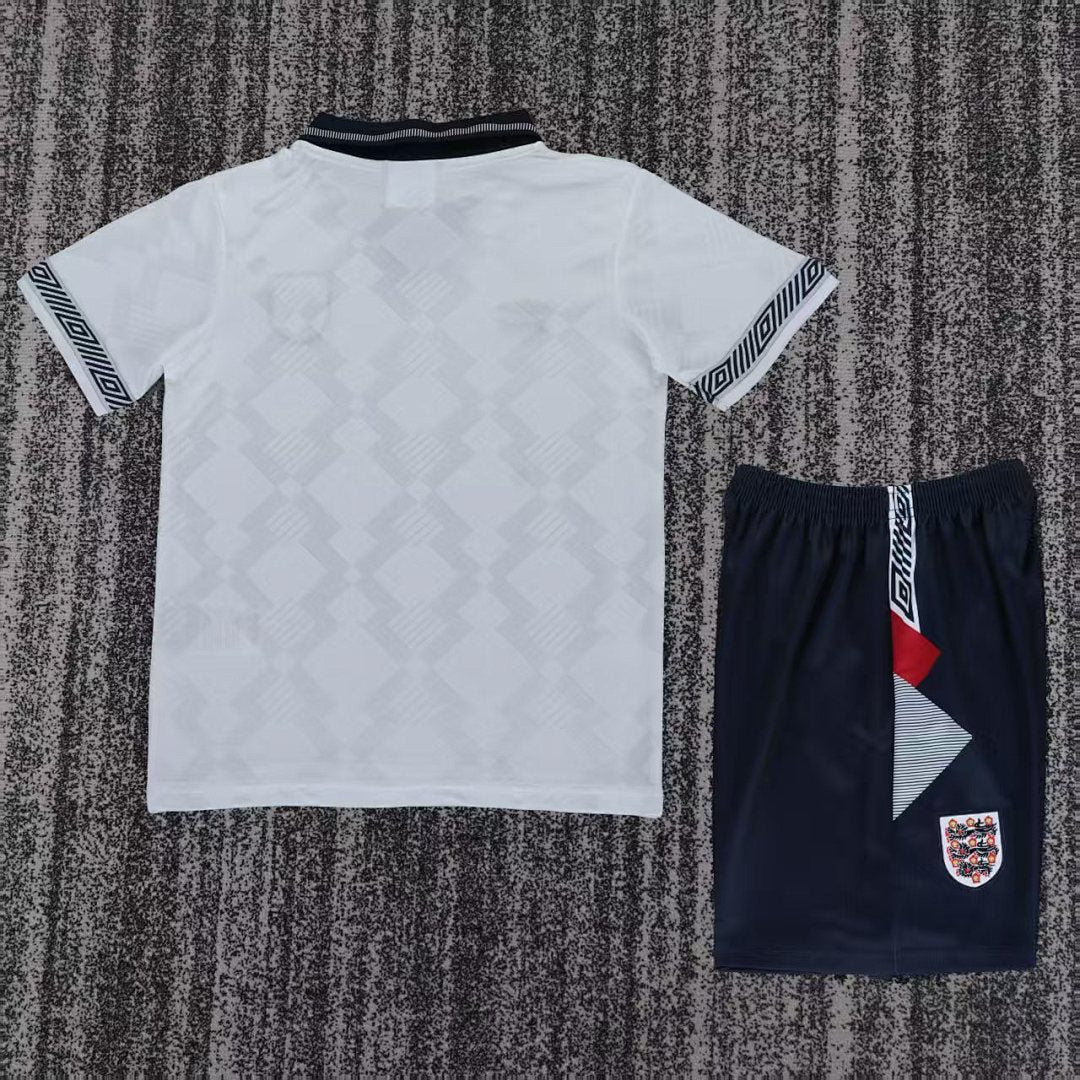 1990 England Home Retro Kids Jersey
