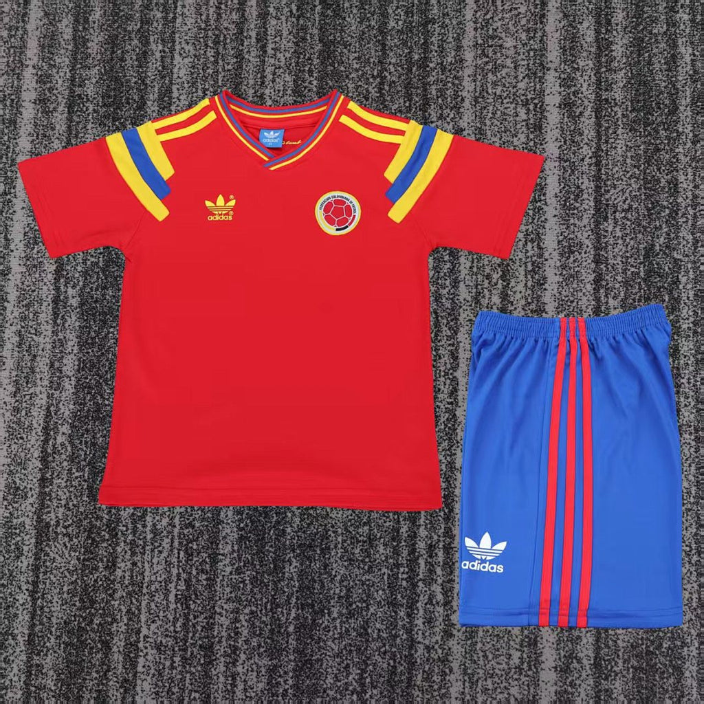 1990 Colombia Away Retro Kids Jersey