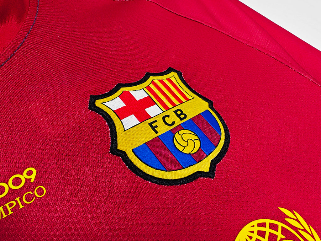 08/09 Barcelona Long Sleeve Home Retro Jersey