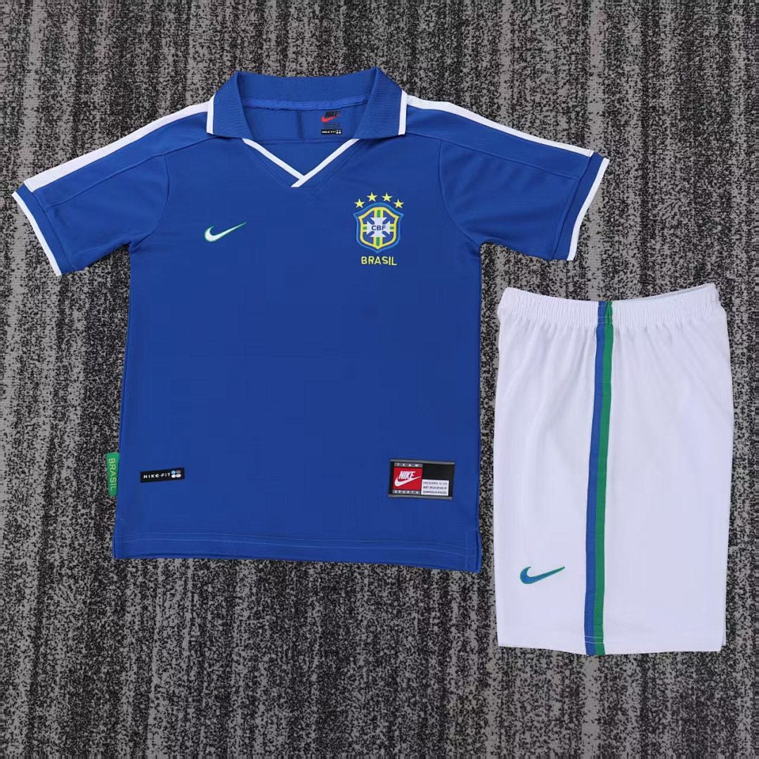 1997 Brazil Away Retro Kids Jersey