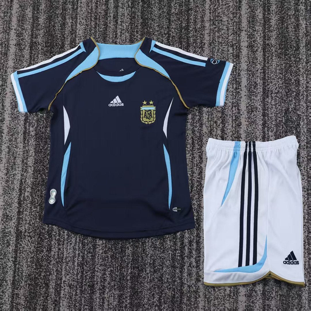 2006 Argentina Away Retro Kids Jersey