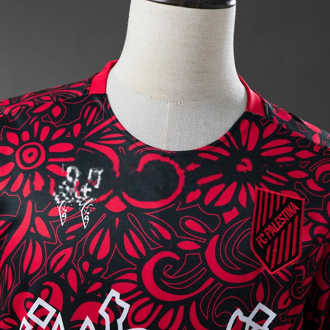 2025 Palestine Red Floral Special Jersey