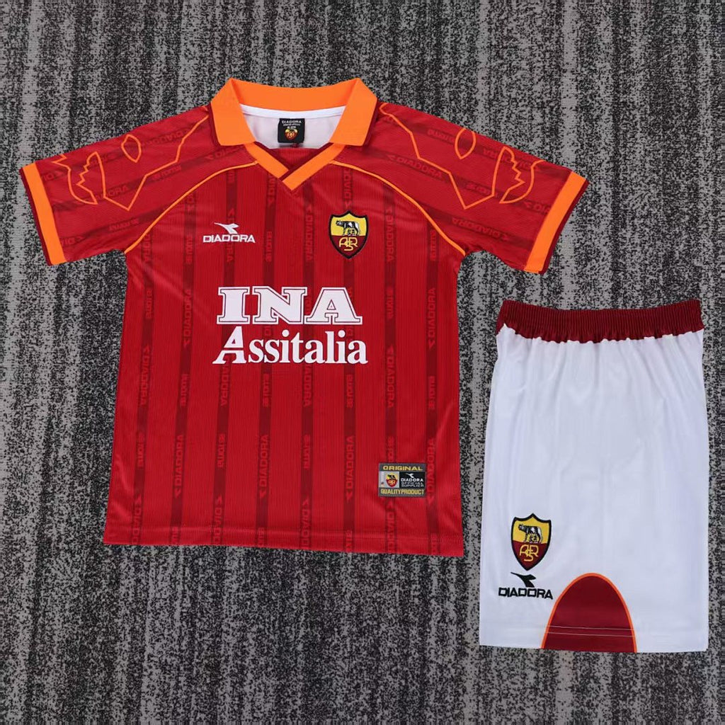 99/00 Roma Home Retro Kids Jersey