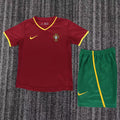 2000 Portugal Home Retro Kids Jersey