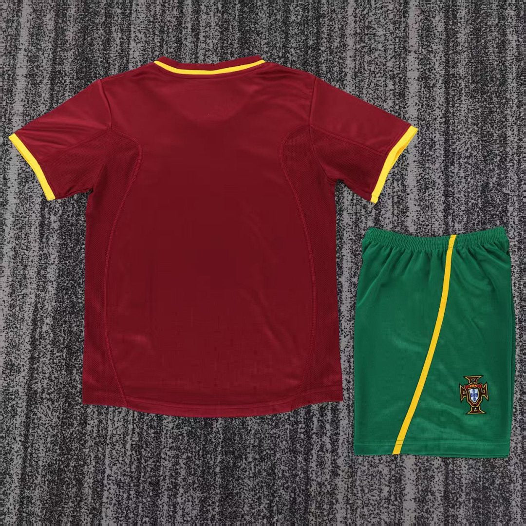 2000 Portugal Home Retro Kids Jersey