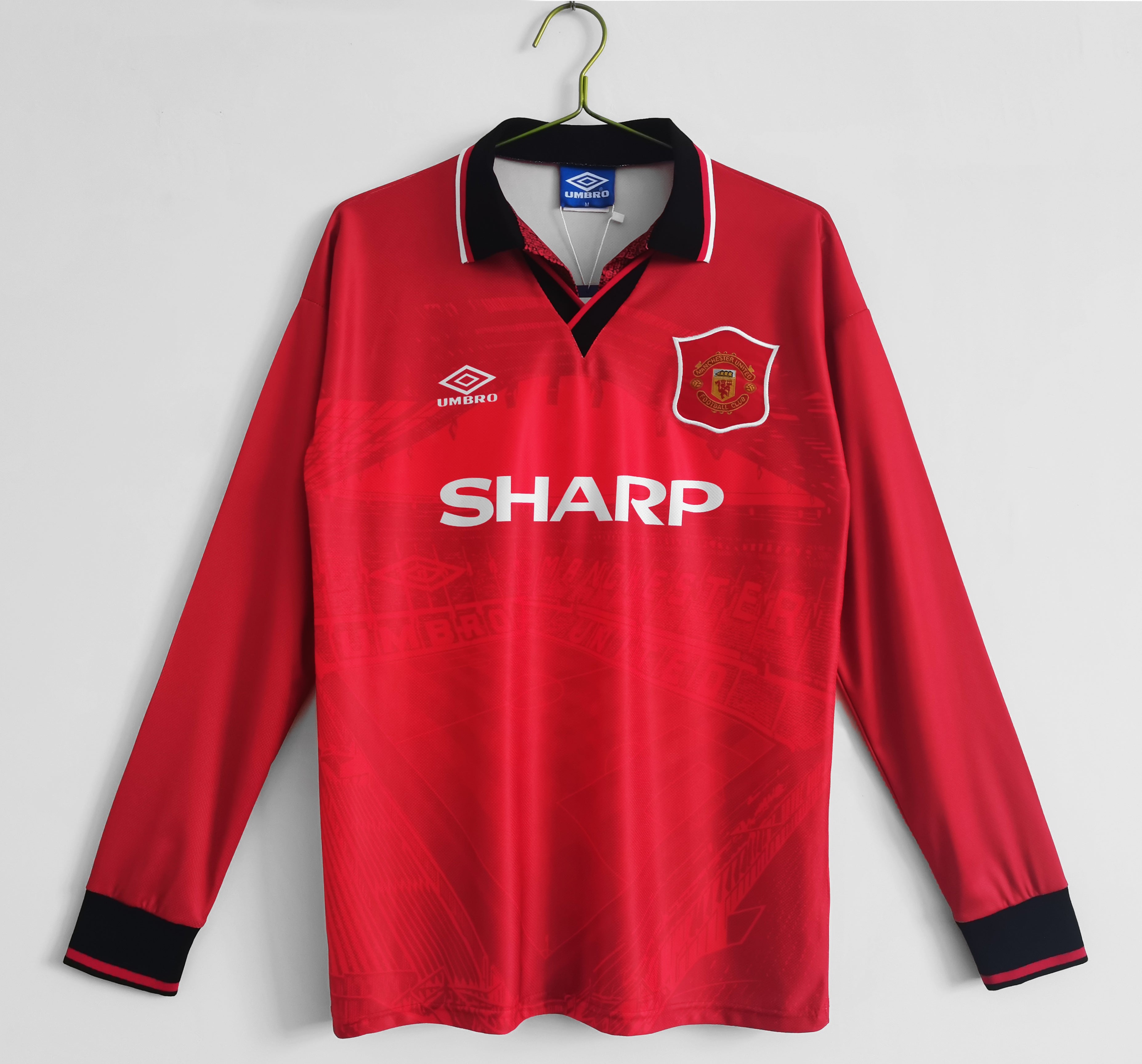 94/96 Manchester United Long Sleeve Home Retro Jersey