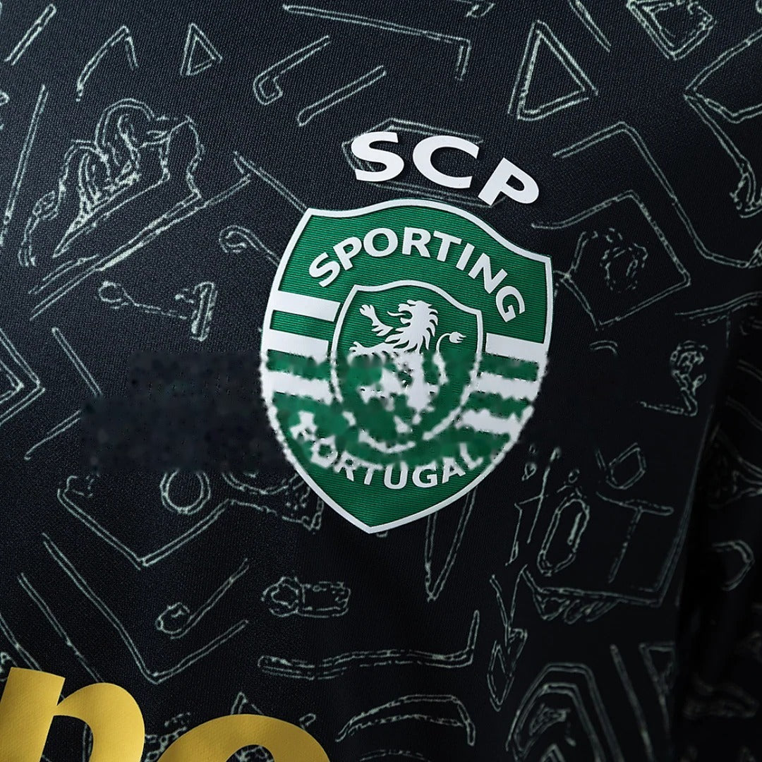 25/26 Sporting CP Black Green Pattern Special Jersey
