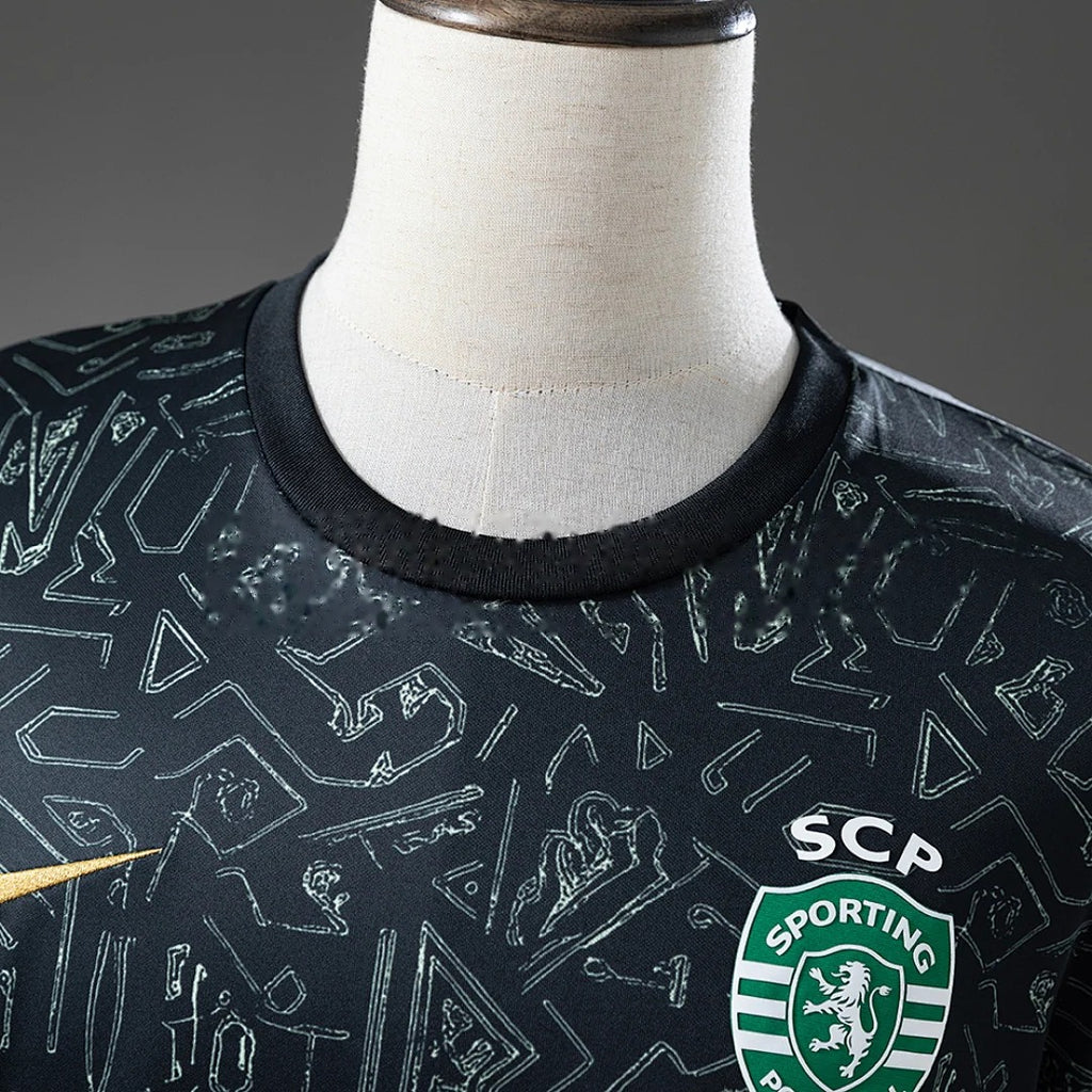 25/26 Sporting CP Black Green Pattern Special Jersey