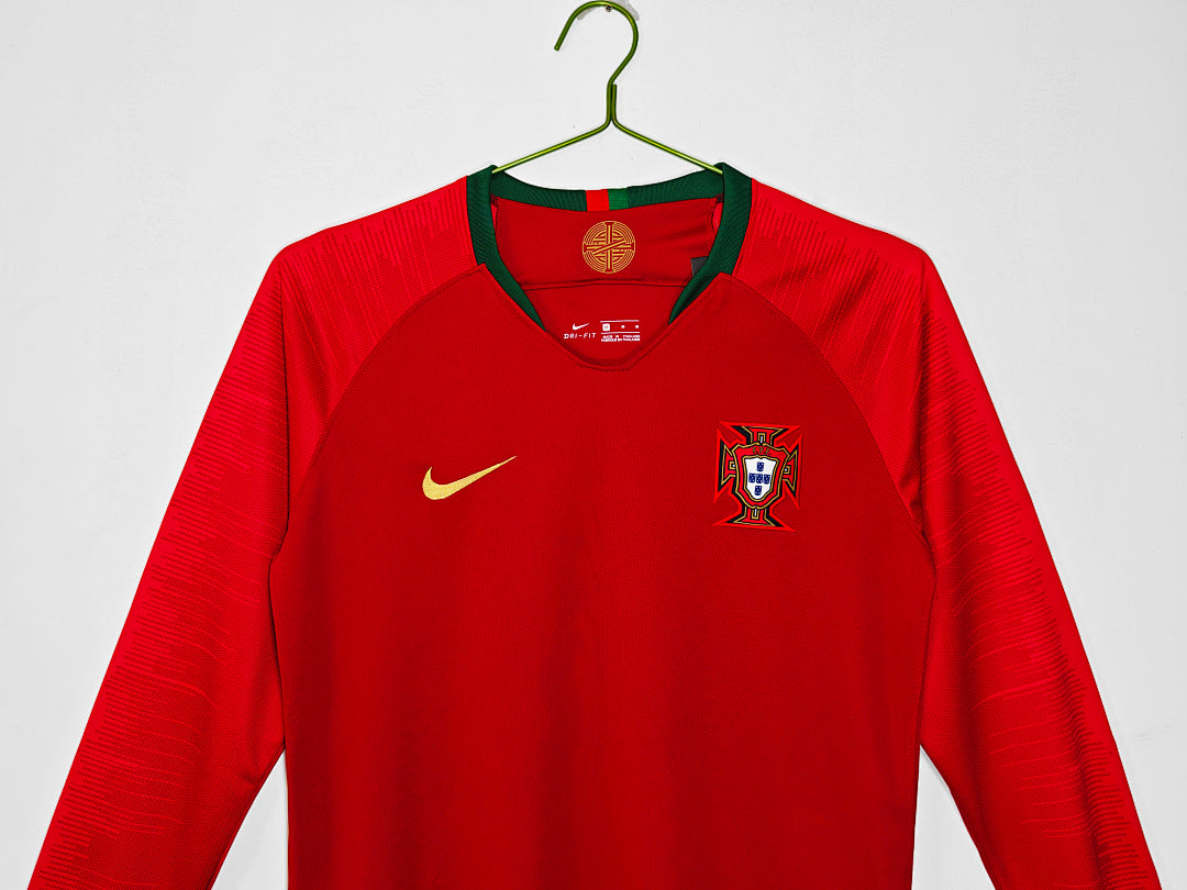 2018 Portugal Long Sleeve Home Retro Jersey