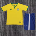 2014 Brazil Home Retro Kids Jersey
