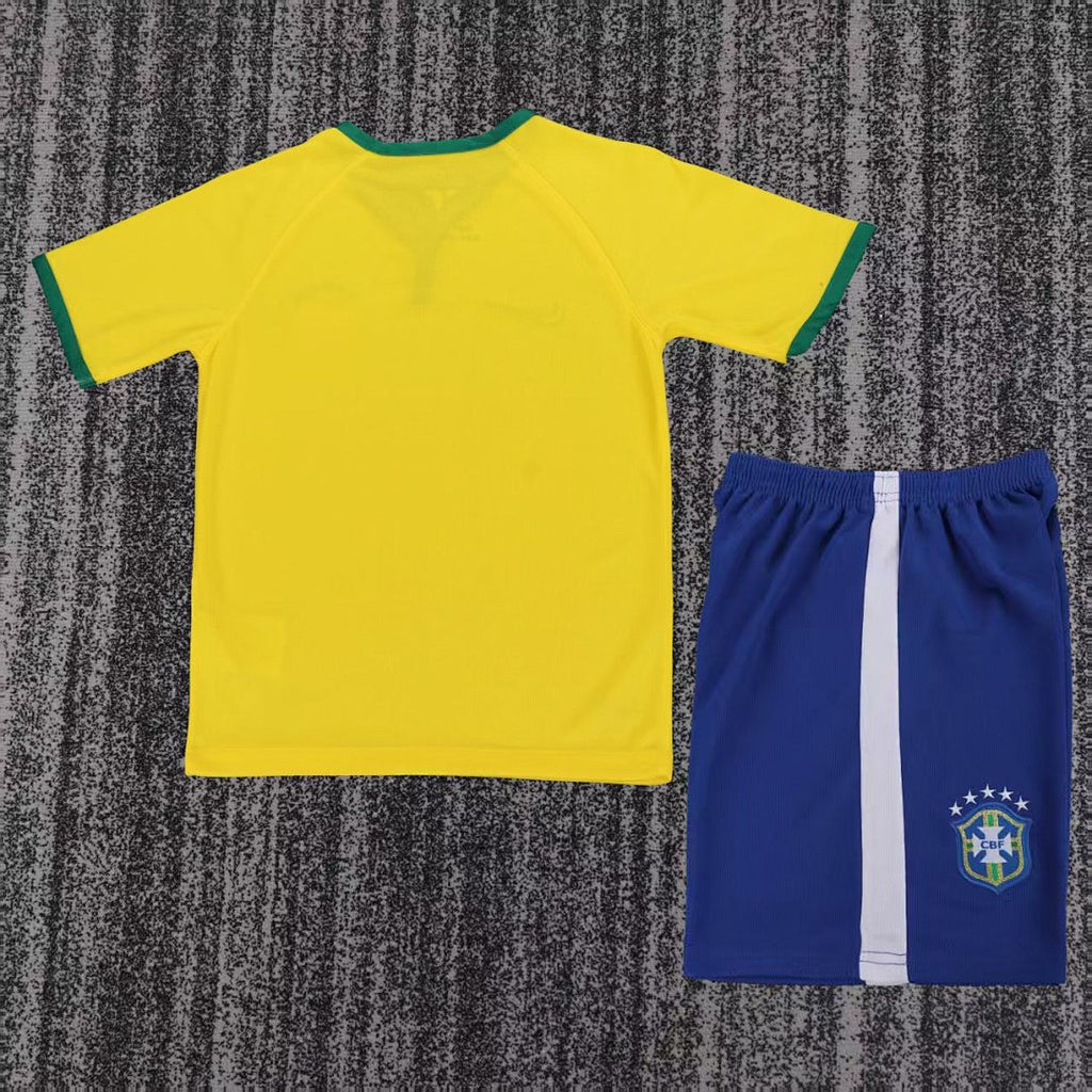 2014 Brazil Home Retro Kids Jersey