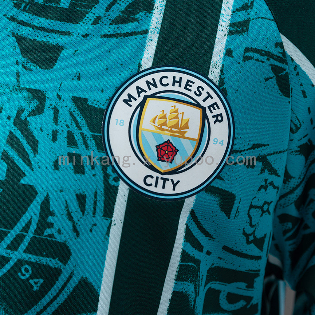 25/26 Manchester City Teal Pattern Special Jersey